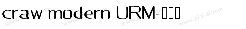 craw modern URM字体转换